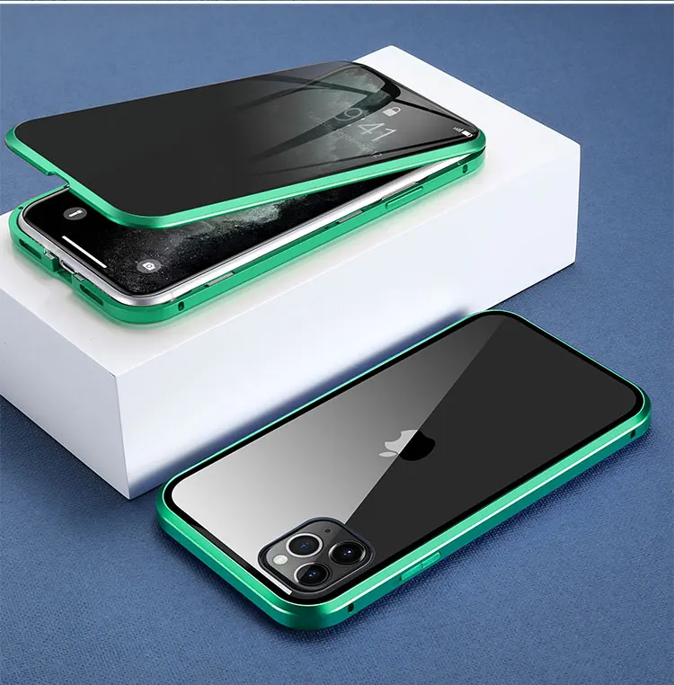 Чехол KISS, магнитный стеклянный чехол для iPhone 11, XR, XS, чехол, Анти-шпион, 360, защитный чехол на магните для iPhone 11 Pro, 6 S, 7, 8, чехол