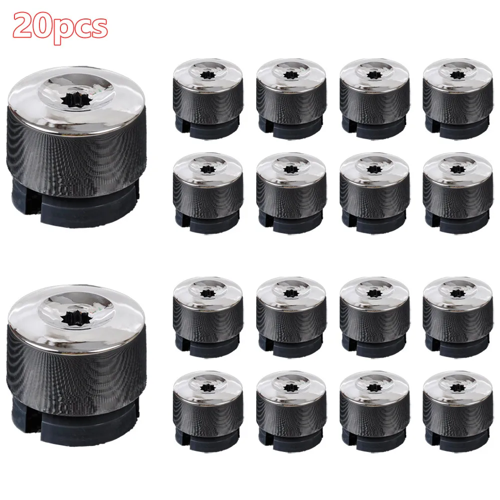 

20X Electroplated Silver Car Tire Screw Cover Tire Screw Cap For Touareg Q7 T77 Car Accessories High-quality Screw Cover