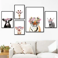 diy diamond painting elephant giraffe tiger rabbit cow pig full drill wall art painting nordic wall pictures for kids room decor