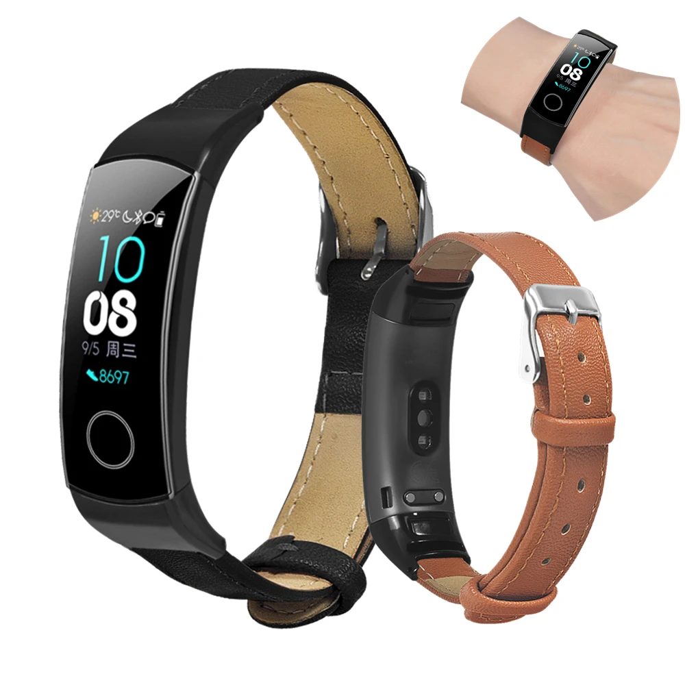 

Высококачественный Браслет из натуральной кожи для Huawei Honor Band 4 Honor Band 5, ремешок для браслета Honor 5 4, ремешок на запястье, умный Браслет