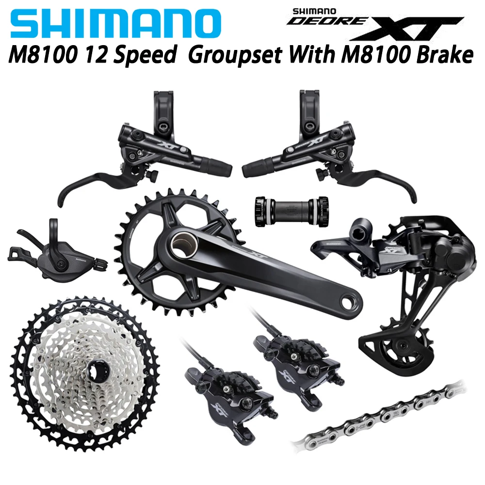 Shimano Deore XT M8100 1x12-Speed указано с M8100 тормозной 32T 34T 36T 170 175 диаметра окружности болтов(10-51 T M8100 задний переключатель