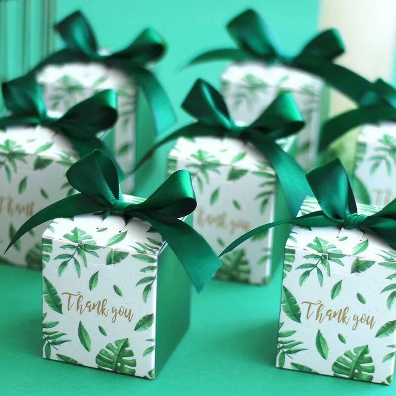 

Sen Department Green Creative Square candy box wedding favor chocolate box party supplies box christmas gift box baby shower