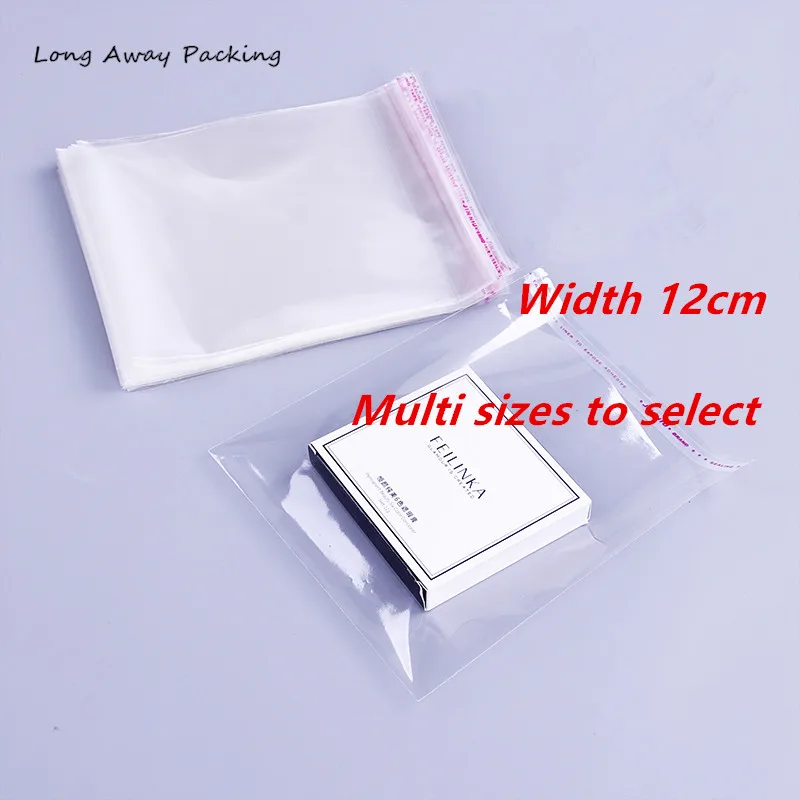 Самоклеящиеся прозрачные пластиковые пакеты для ювелирных изделий ширина 12 см 100