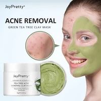 green tea tree clay mask remove against face acne treatment cream mask facial cleansing black dots blackheads remover skin care