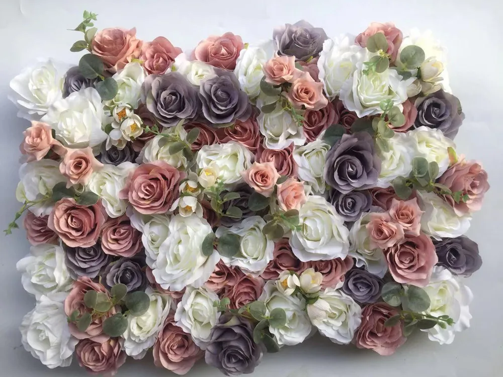 9pcs/lot 3D Artificial flower wall and fake row use Rose new hydrangea for wedding background decoration | Дом и сад