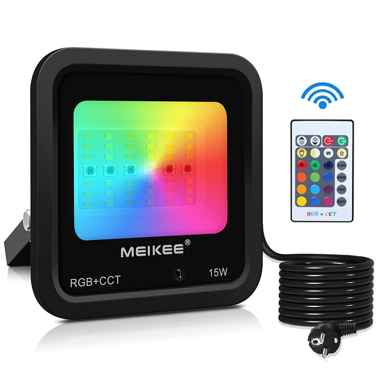 15 Вт RGB+ CCT Светодиодный прожектор светильник Водонепроницаемый открытый светодиодный прожектор заливающего света лампы Точечный светильник для квадратный сад уличного