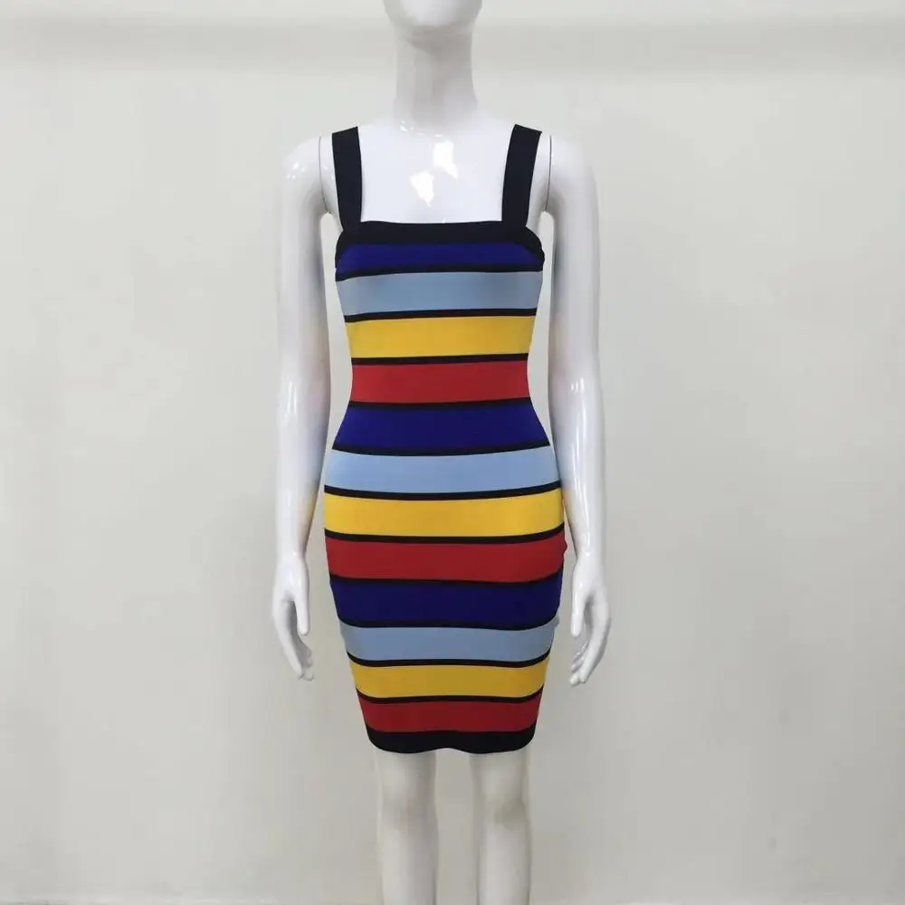 

Lyer 2019 сексуальные многоцветные облегающие вечерние платья с квадратным вырезом из вискозы