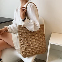 summer hand woven womens shoulder handbag bohemian 2021 straw beach totes lady travel shopper weaving shopping bags