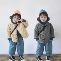 spring winter girl boys coat jackets warm thicken cute beige gray clothing kids teenage toddler tops cotton home high quality