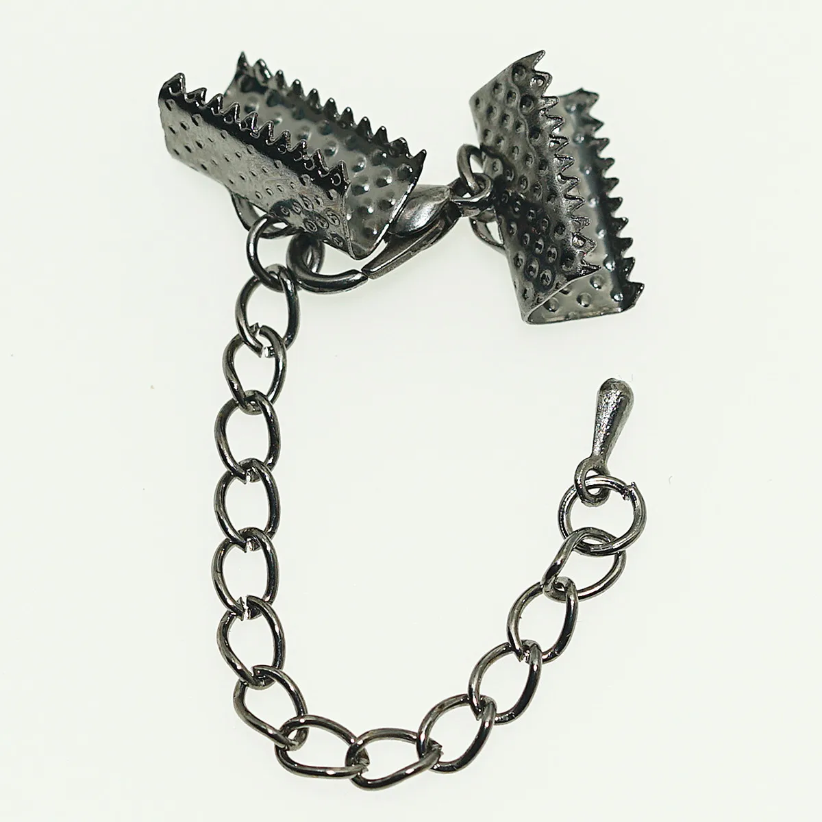 10 шт./лот Концевая застежка для кожаного шнура застежки с цепочками коннекторы