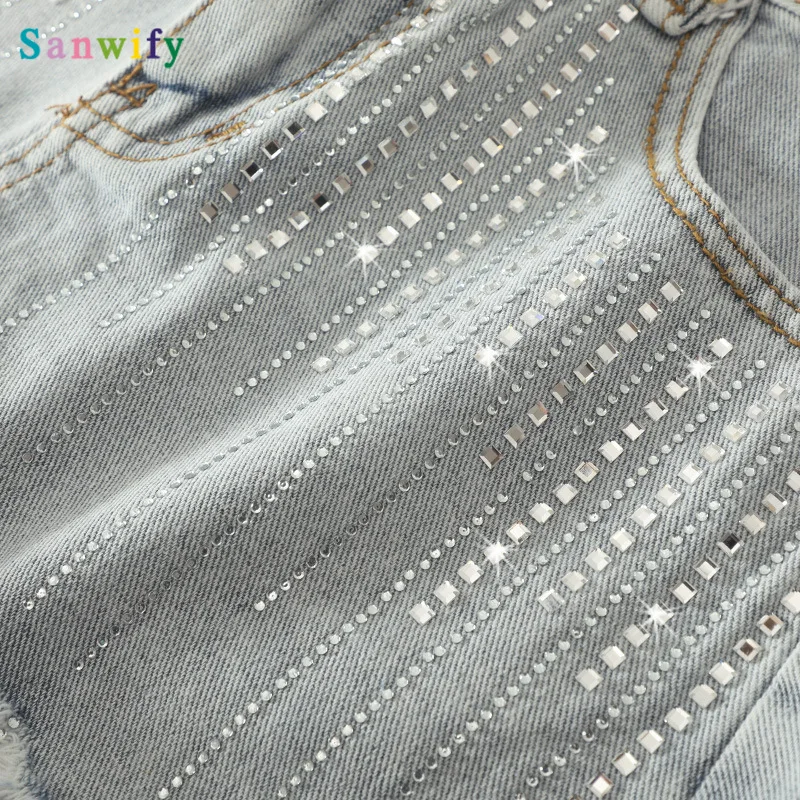 Шикарные шорты Для женщин 2020 потертые Рваные джинсовые Джинсовые Уличная из