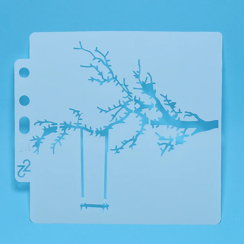 Счастливые качели жизни слои трафареты наклейка живопись Скрапбукинг/бумажные