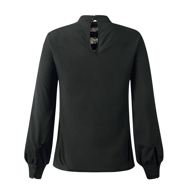 Новые женские офисные блузки винтажные кружевные цветочные рубашки для женщин с