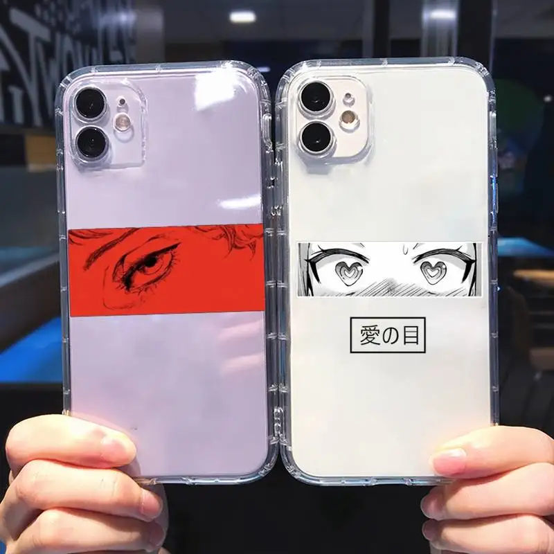

Sad Japanese Anime Aesthetic Phone Case For iphone 13 12 11 8 7 plus mini x xs xr pro max Transparent soft