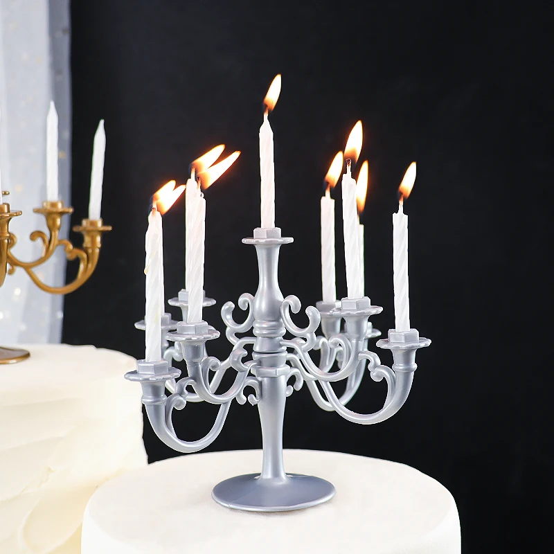 Детский душ вечеринка день рождения торт свечи для торта Topper двойной пластиковый