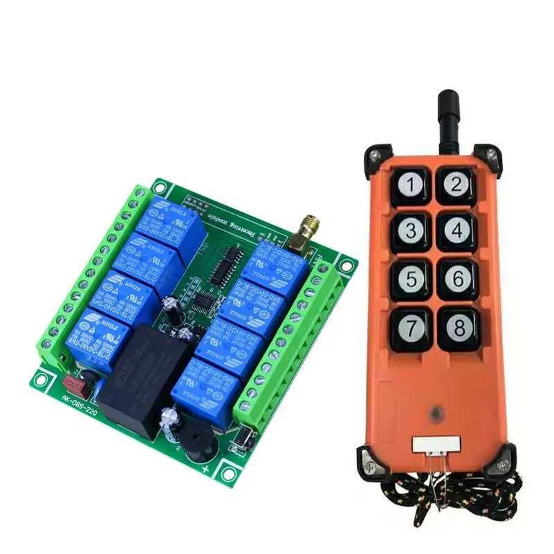 

433mhz Universal AC 110V 220V 10A relay 8CH RF Remote Control Switches Receiver& Transmitters Switch power on/off lighting