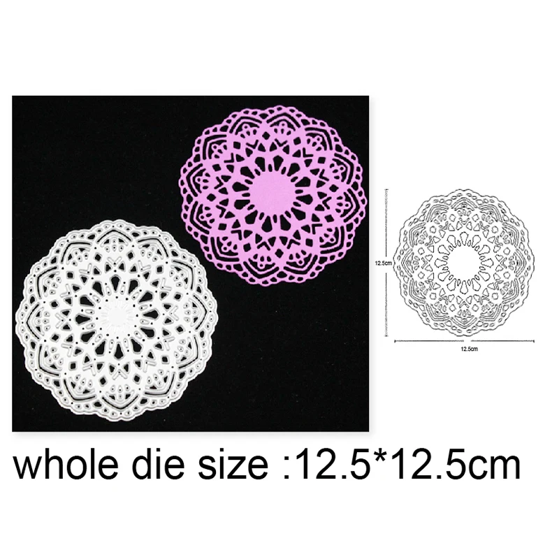 

Flower Circle Frame Metal Cutting Dies Stencil For DIY dies Scrapbooking Embossing Die Cut Paper Card Making Craft dies new 2020
