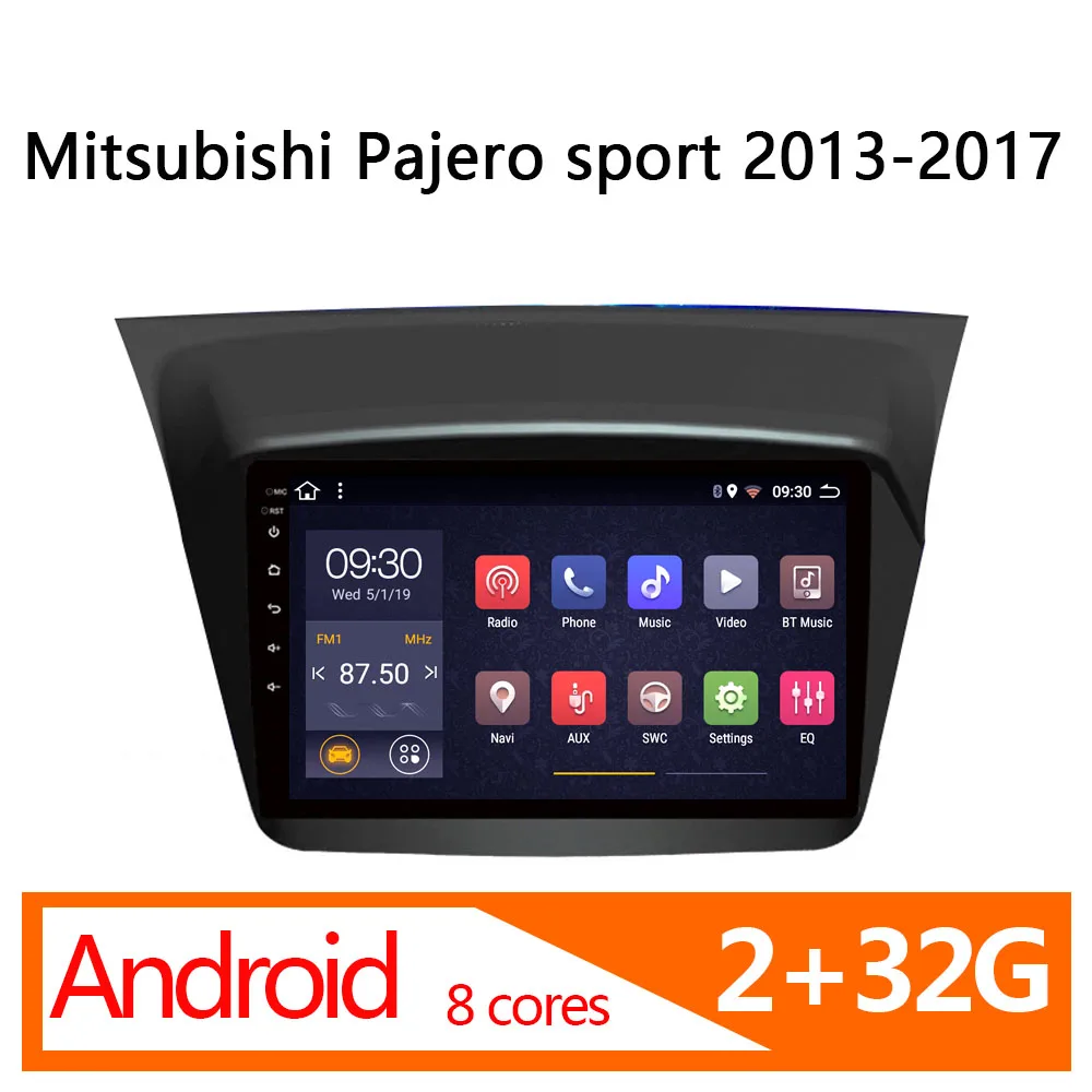 Автомагнитола для Mitsubishi Pajero montero sport мультимедийный проигрыватель автомобиля BT