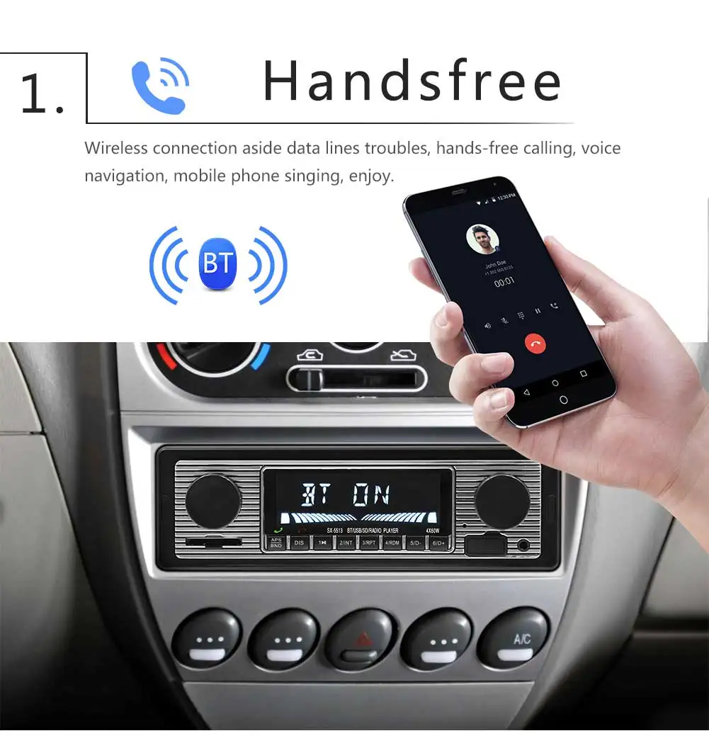 Автомагнитола 1 Din 5513 12 В Bluetooth mp3 плеер FM USB TF карта AUX вход|MP3-плеер для авто| |