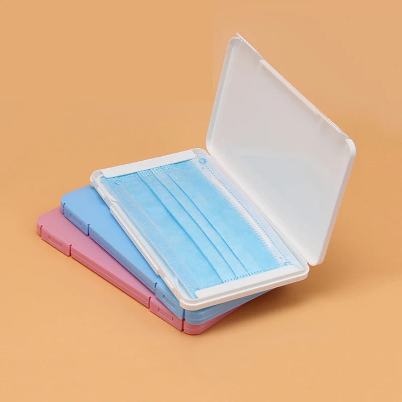 

Portable Face Mask Storage Box Plastic Mouth Mask Cover Storage Mask Case Rectangular Cosmetic box Moisture-proof Dustproof