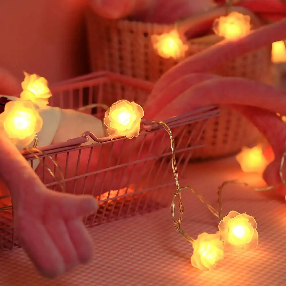 10/20/40 светодиодная гирлянда в виде розы праздничная сказосветильник светильник