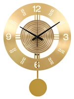 luxury gold wall clock living room decoration metal wall watches home decor pure copper creative chinese style clocks mind gift