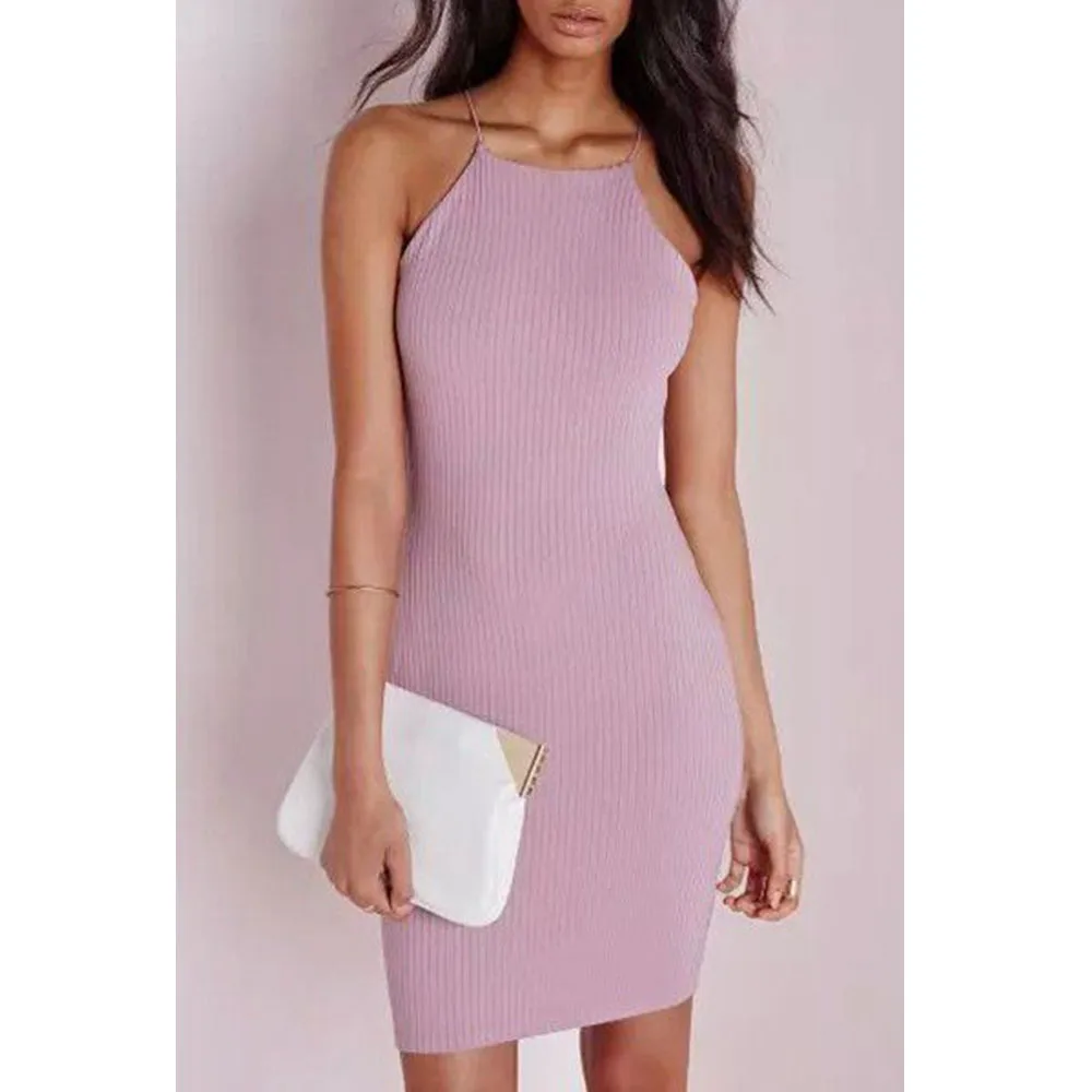 

New summer sexy ladies pink strapless mini short dress