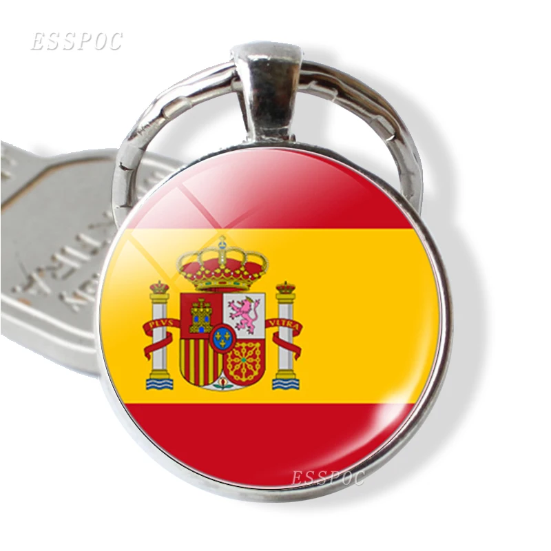 Брелок для автомобиля флаг страны Европы брелок ключей Флаг Италия Испания