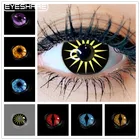 Контактные линзы для глаз EYESHARE, цветные, голубые, черные, для косплея, для Хэллоуина