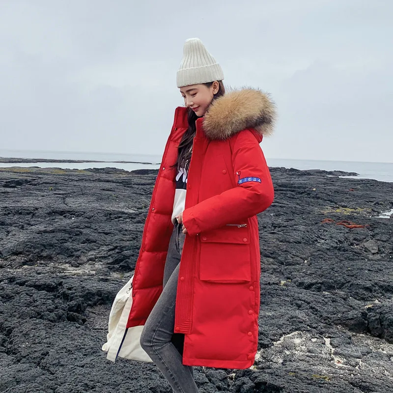 Повседневная теплая Модная длинная парка для женщин 2018 с длинным рукавом