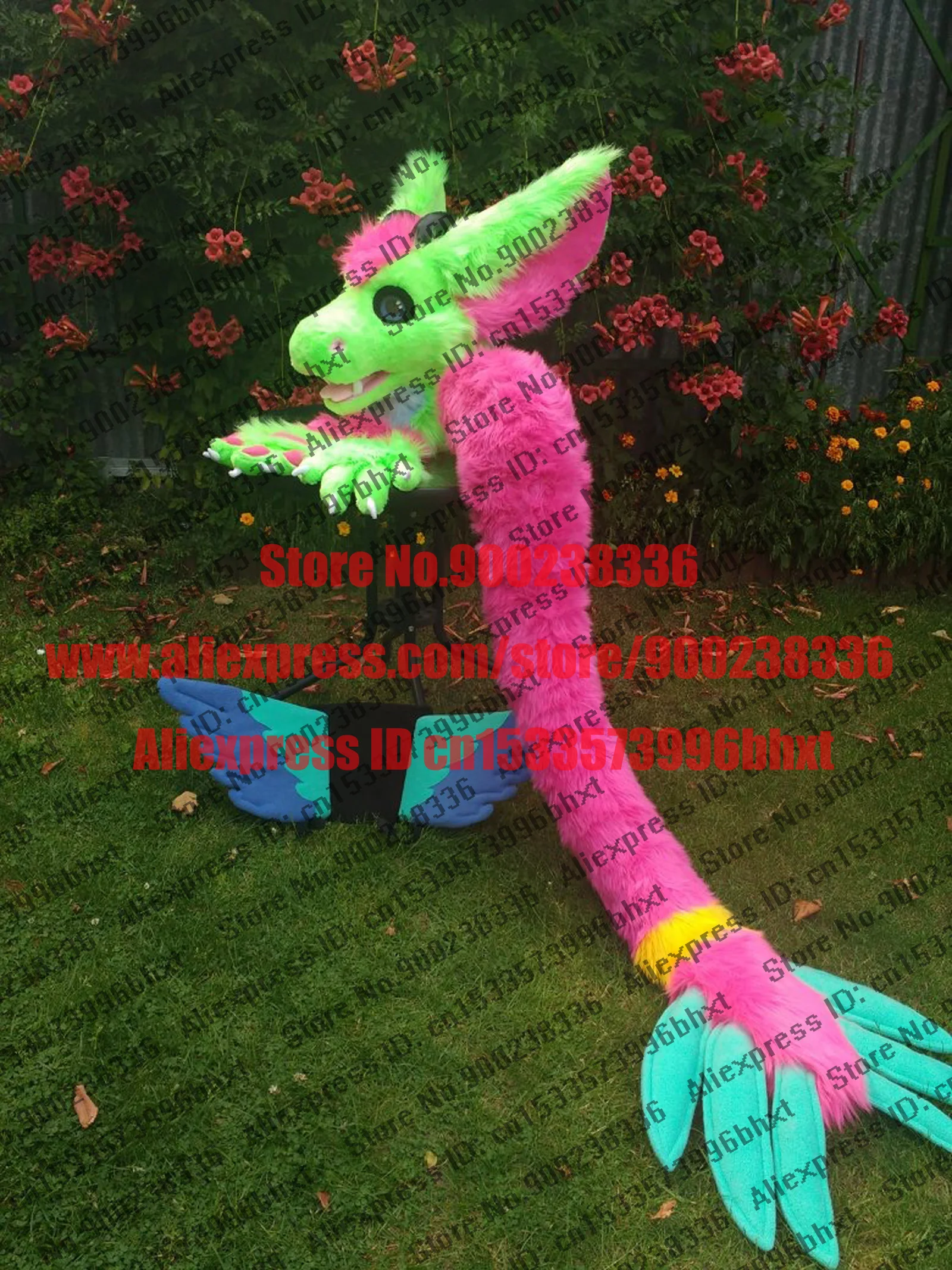 Трехмерный меховой костюм с ангельским драконом полноразмерный костюмы для