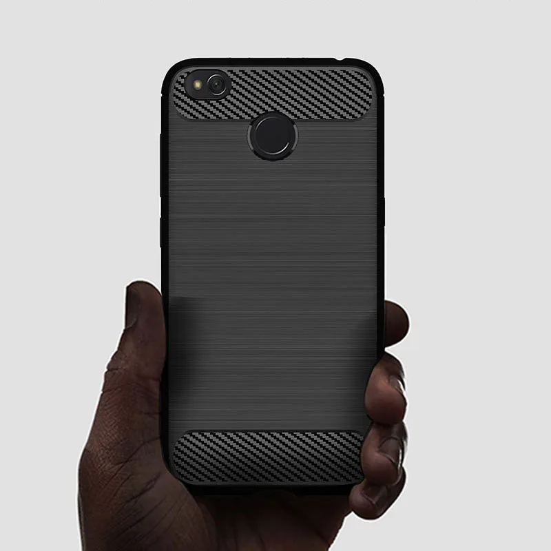 Чехол для Redmi 4x чехол Xiaomi силиконовый бампер из ТПУ противоударный углеродного