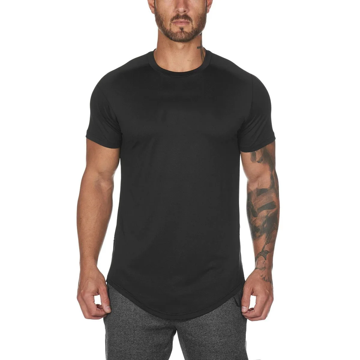 

Men's pure color T-shirt summer new round collar short sleeve short sleeve T-shirt