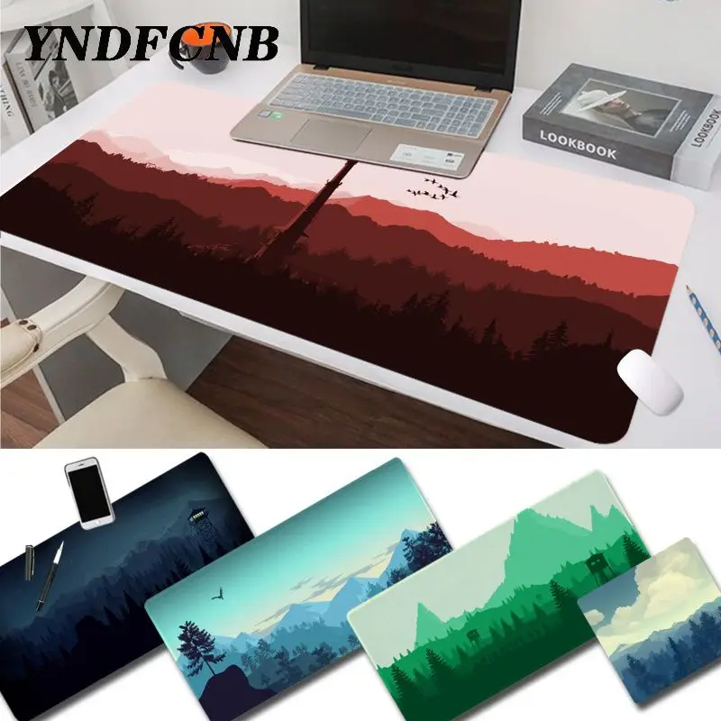 

YNDFCNB Deep forest firewatch Vintage Office Mice Gamer Soft Mouse Pad for large Edge Locking Speed Version Game Keyboard Pad