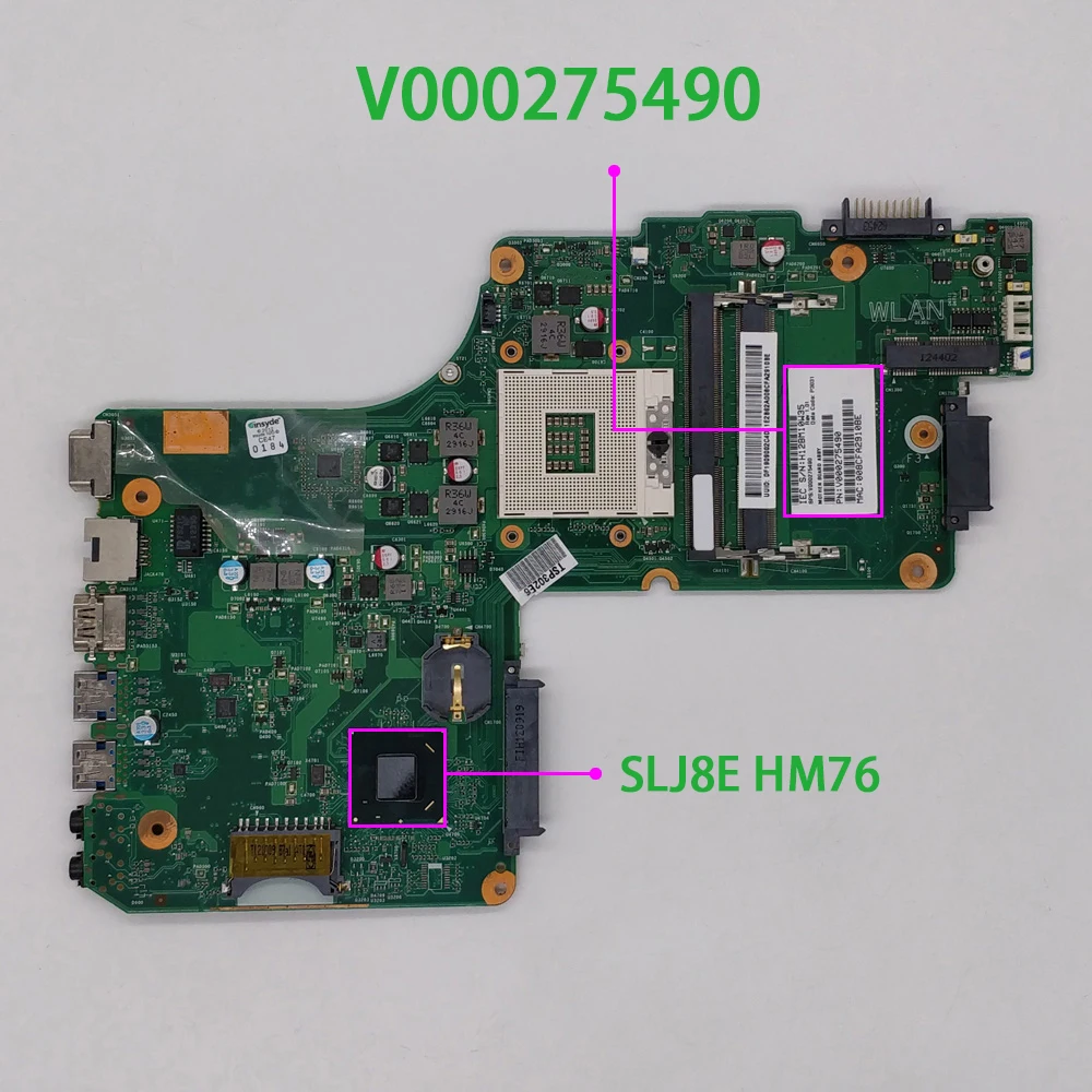 V000275490 DK10F-6050A2541801-MB-A02 SLJ8E HM76 for Toshiba Satellite L850 L855 Laptop Notebook PC Motherboard Mainboard