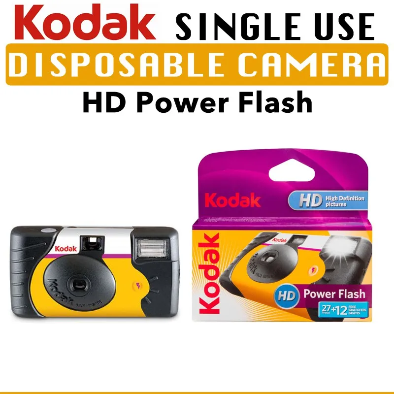 39 фотографий Kodak HD Power Flash однократное использование одноразовая пленка камера