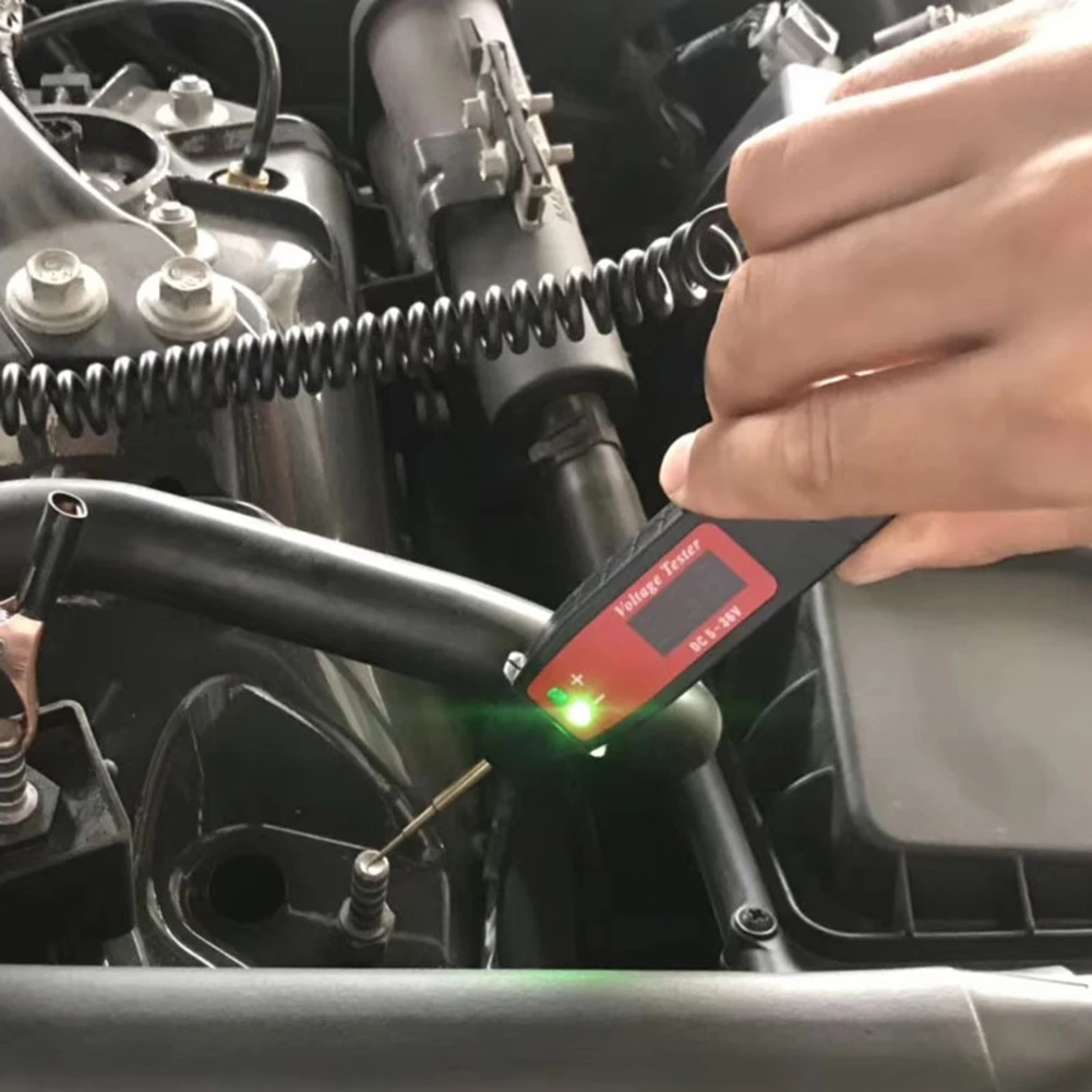 Ручка для проверки напряжения автомобиля цифровой ЖК тестер цепи высокопрочный
