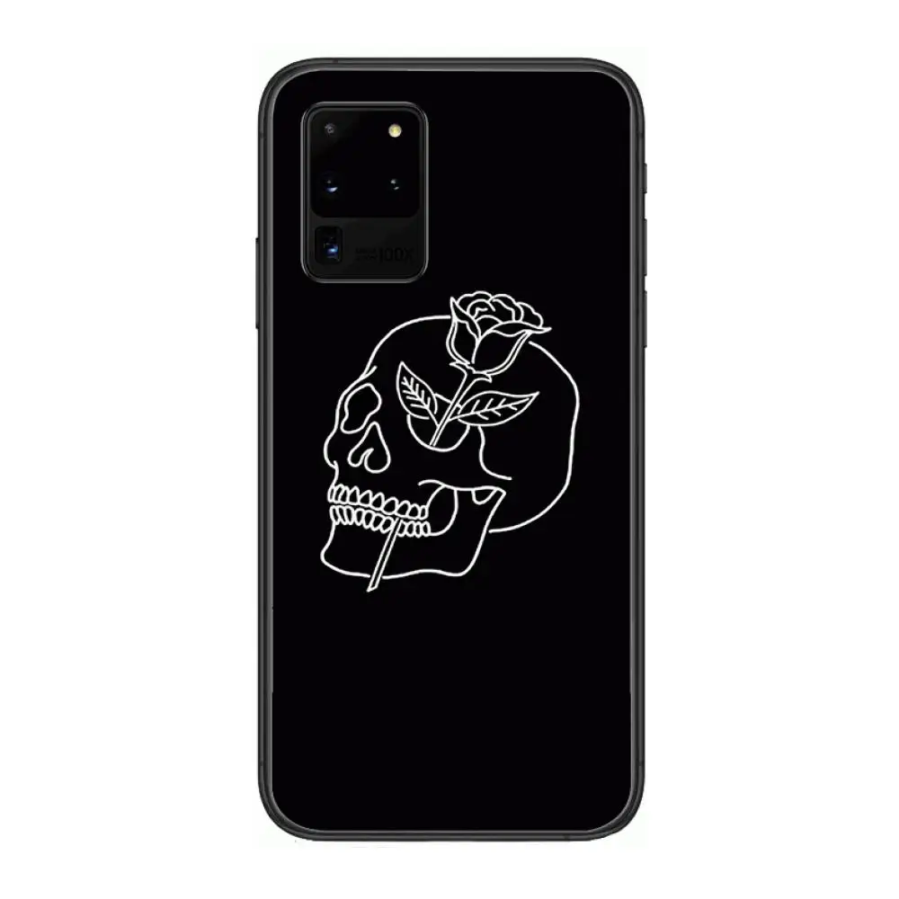 

Shockproof Delicate Phone cover hull For SamSung Galaxy S 6 7 8 9 10 20 21 Plus Edge E note 5G Lite Ultra black soft bumper