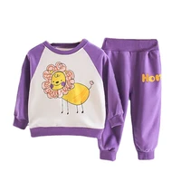 new spring kids sportswear autumn baby girls clothes suit children boys cartoon t shirt pants 2pcssets toddler casual clothing
