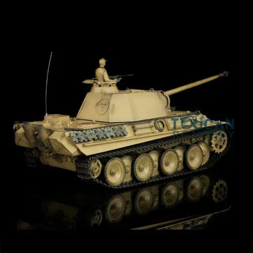 Heng Long 1/16 желтый 6 0 пластиковая немецкая пантера G RTR RC Танк 3879 стальной редуктор