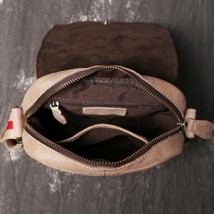 

Vintage Panelled Color Natural Genuine Leather Men Messenger Bags