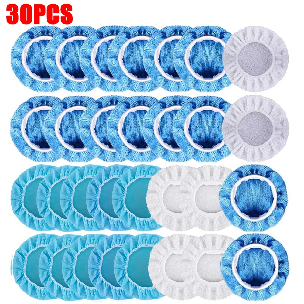 

30pcs Car Polisher Pad Bonnet Soft Microfiber Polishing Bonnet Buffing Pad Cover for Car Polisher 5-6"