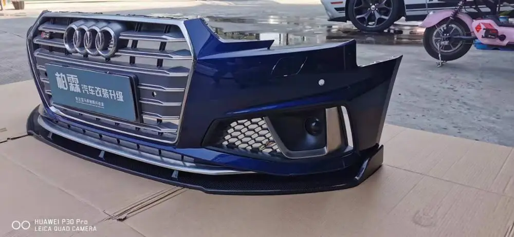 Автомобильный передний бампер спойлер из углеродного волокна для AUDI A4 S4 B9 4