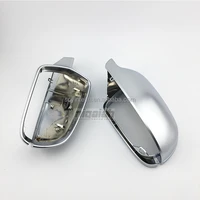 car side mirror cover chrome matt mirror abs base for audi a4 s4 b8 facelift a5 s5 b8 a3 s3 8p 2010 2015 replacement