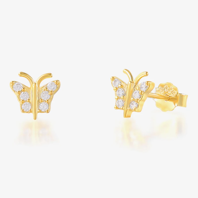 

925 Sterling Silver Butterfly Earrings For Women Ear Piercing Stud Earrings Jewelry Pendientes EarBone Nail Birthday Gift Aretes