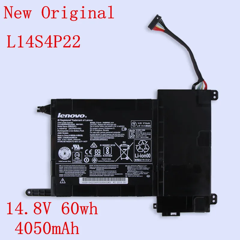 

New Original Laptop Battery L14S4P22 for Lenovo IdeaPad Y700 Y700-17ISK Y700-15ISK Y700-15ACZ L14M4P23 14.8V 60wh 4050mAh