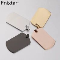 fnixtar 20pcs dog tag charms mirror polish stainless steel charms diy necklace bracelet key chain connector charms for jewelry