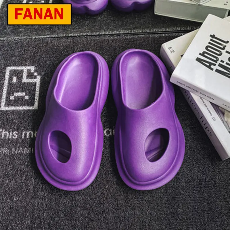 

2021 New Summer Woman Men's Slippers Indoor Home Shoes Unisex Beach Outdoor Slides Mesh Platform Mules Clogs Sandals
