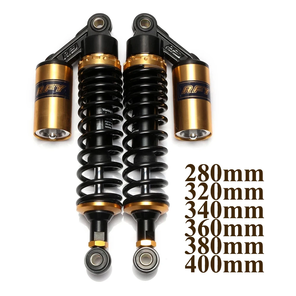 Motorcycle Shock Absorber 280mm 320mm 340mm 360mm 380mm 400mm Air Shock Absorber Rear Suspension Spring Shock Scooter Suspension