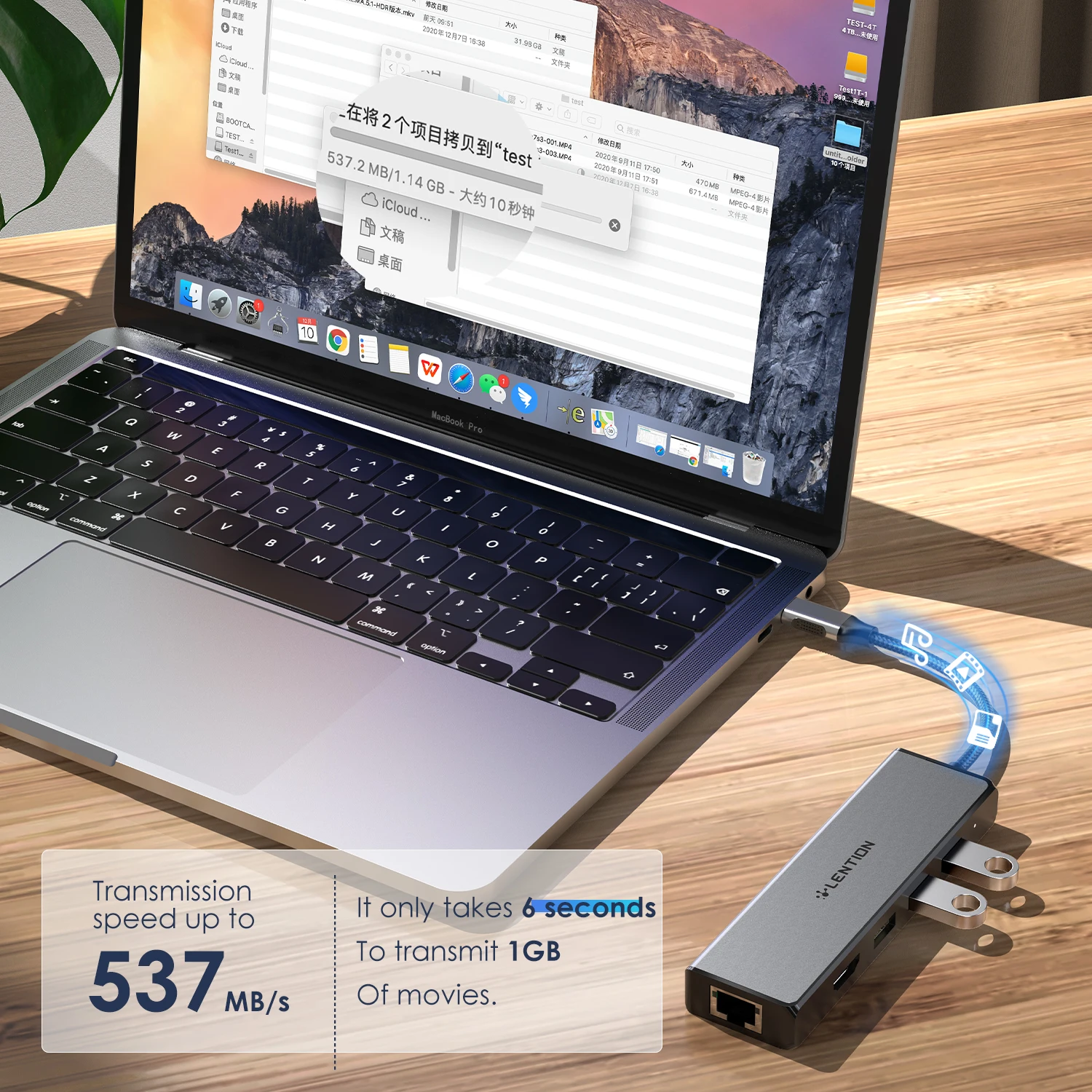 USB-концентратор Lention 4K HDMI Gigabit Ethernet 1000M USB 3 0 для MacBook Pro Air Windows M1 Lan Тип C разветвитель |